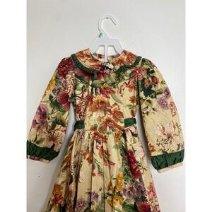 Vintage 1990s Wee Clancy Isabelle Tea Garden Fall Floral Dress